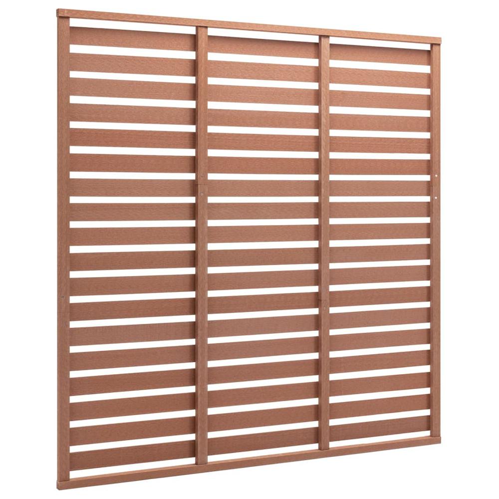 vidaXL Fence Panel WPC 70.9"x70.9" Brown. Picture 2