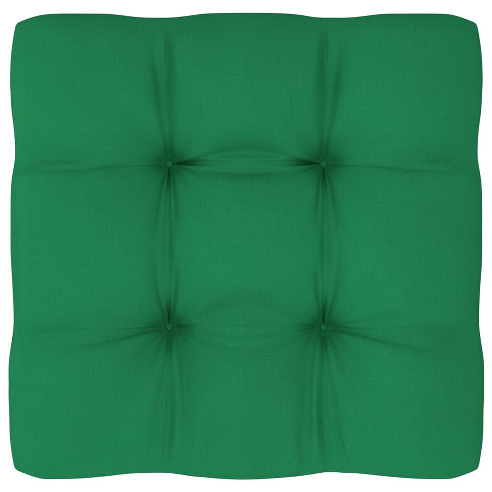 vidaXL Pallet Sofa Cushion Green 27.6"x27.6"x3.9". Picture 1