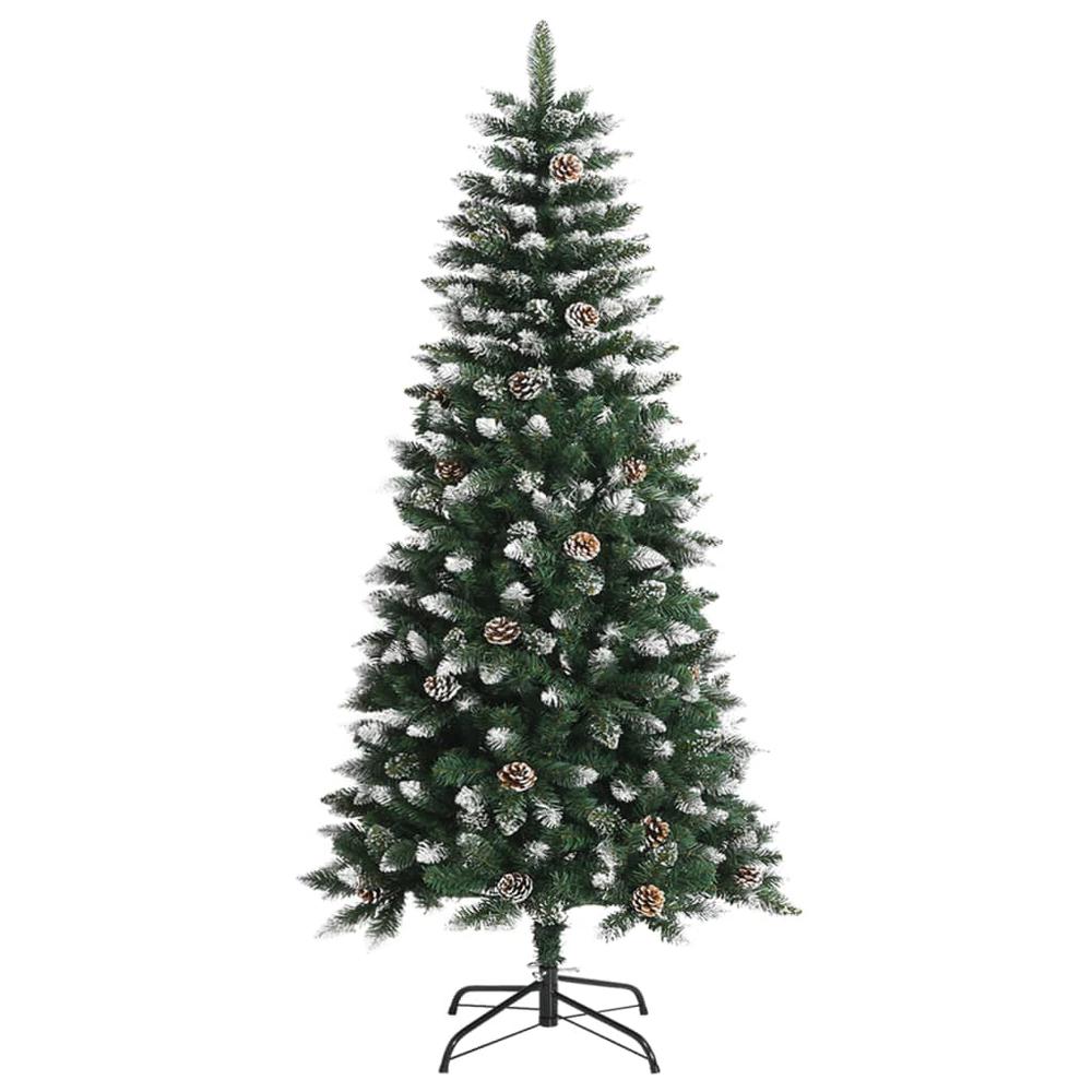 vidaXL Artificial Christmas Tree with Stand Green 47.2" PVC. Picture 2