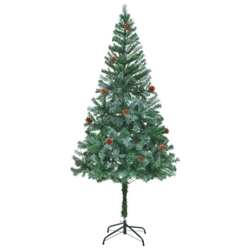vidaXL Artificial Christmas Tree with Pinecones 70.9". Picture 1