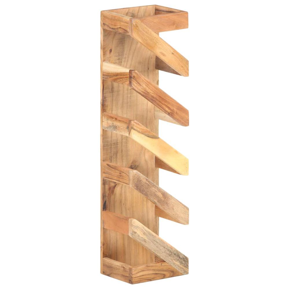 vidaXL Wine Rack for 5 Bottles Solid Acacia Wood. Picture 1