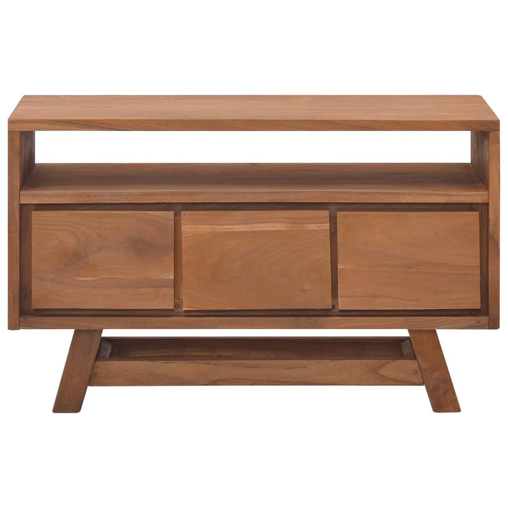 vidaXL TV Cabinet 31.5"x11.8"x19.7" Solid Teak Wood. Picture 2