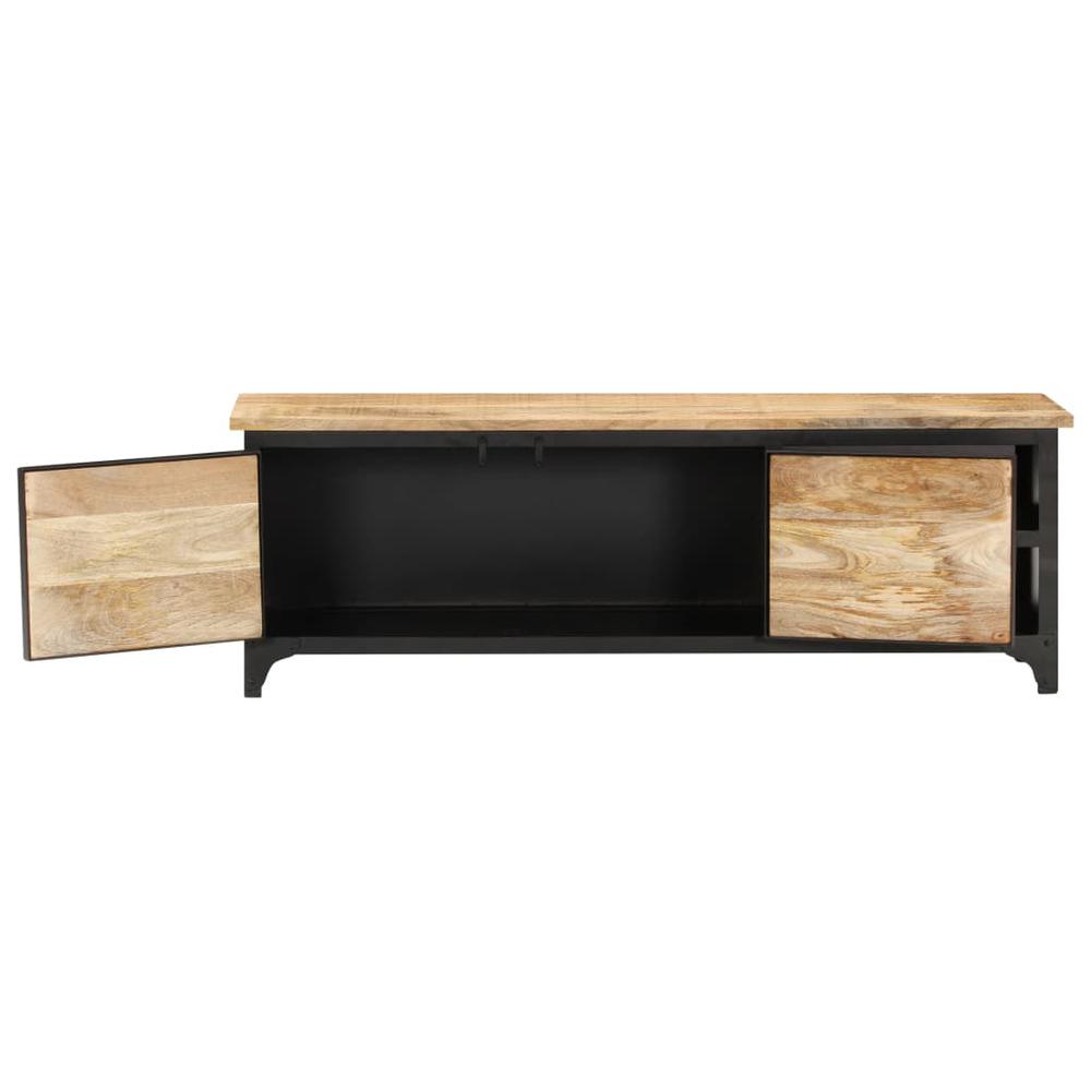 vidaXL TV Cabinet 47.2"x11.8"x15.7" Solid Mango Wood, 289101. Picture 4