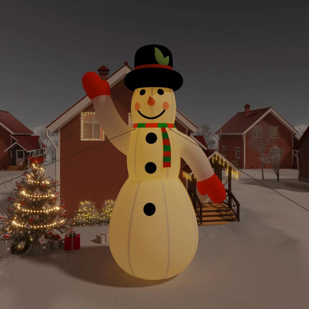 vidaXL Christmas Inflatable Snowman with LEDs 316.9". Picture 1