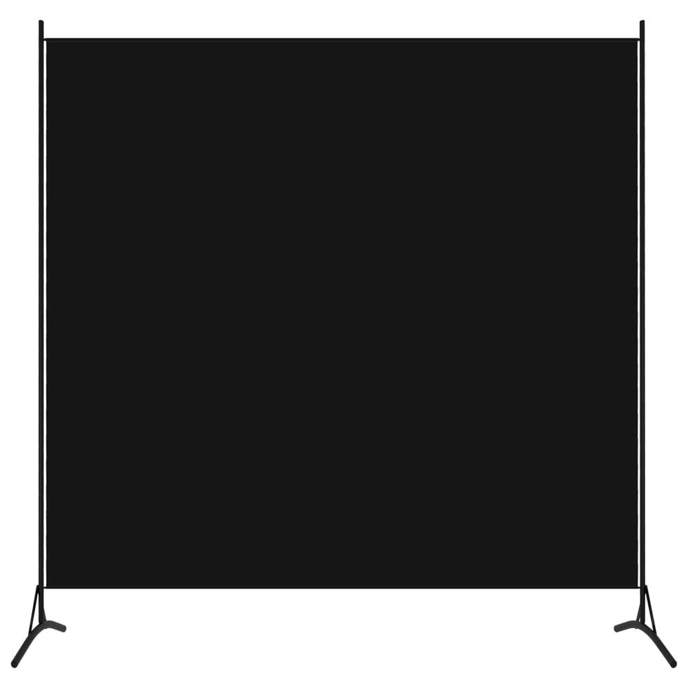 vidaXL 1-Panel Room Divider Black 68.9"x70.9". Picture 1