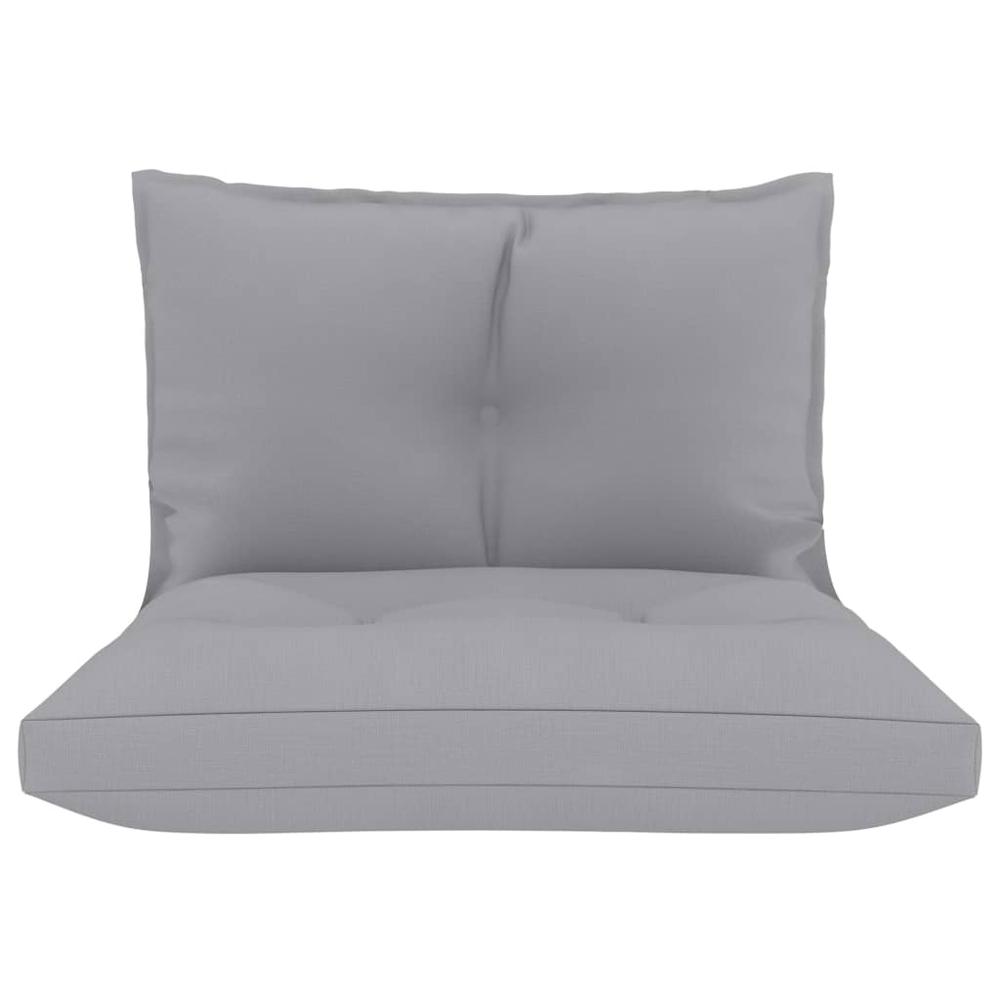 vidaXL Pallet Sofa Cushions 2 pcs Gray Fabric. Picture 3