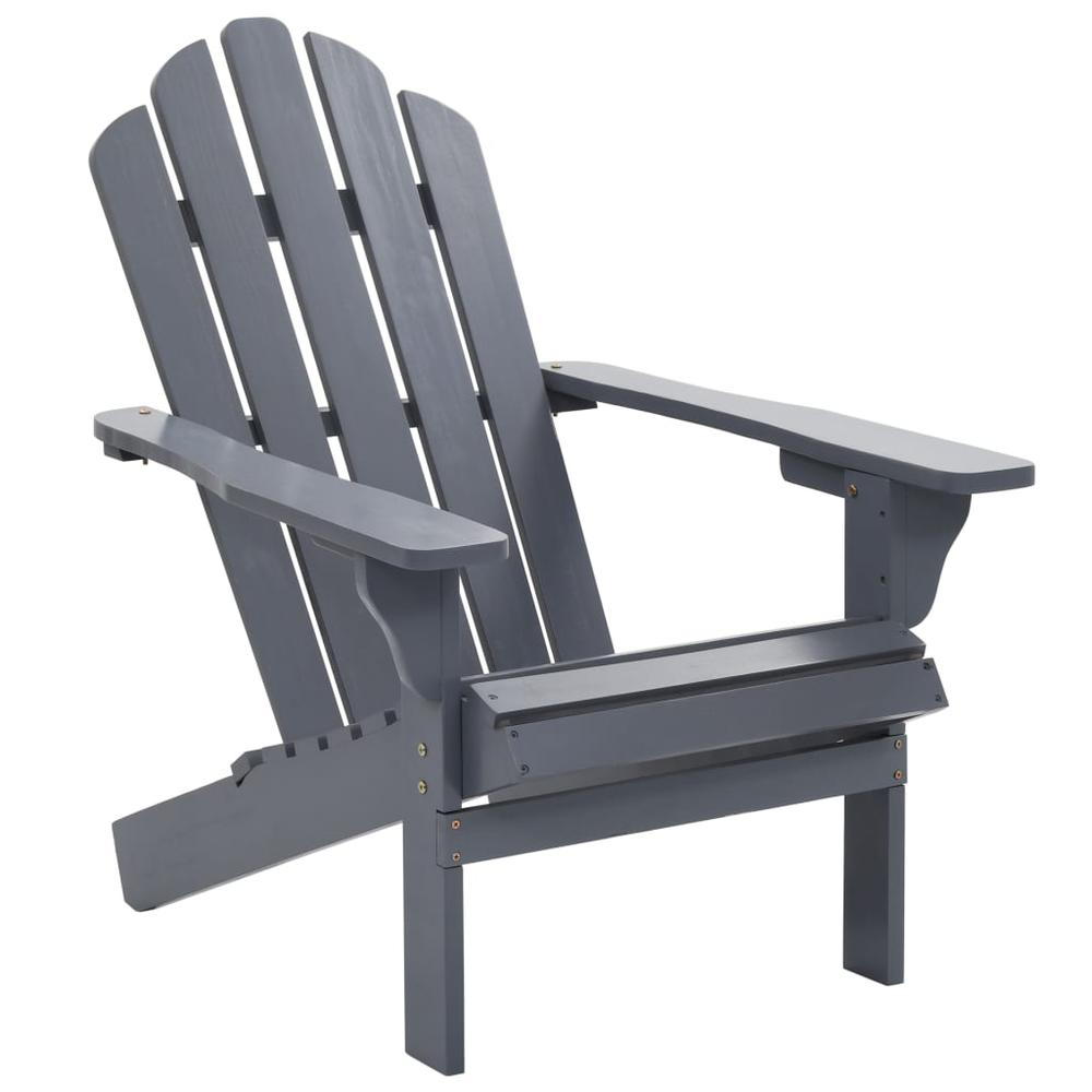 vidaXL Garden Chair Wood Gray, 45702. Picture 1