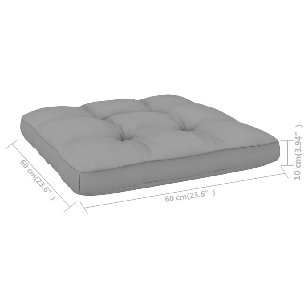 vidaXL Pallet Sofa Cushions 2 pcs Gray, 314499. Picture 11