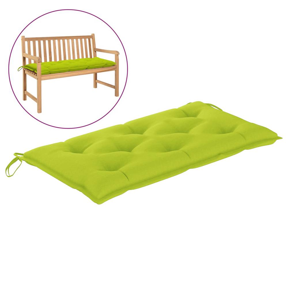 vidaXL Garden Bench Cushion Bright Green 43.3"x19.6"x2.7" Fabric. Picture 1