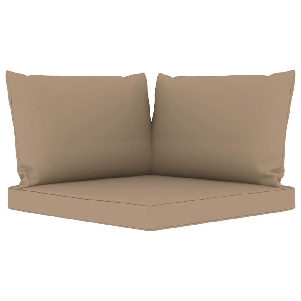vidaXL Pallet Sofa Cushions 3 pcs Taupe Fabric, 315072. Picture 2