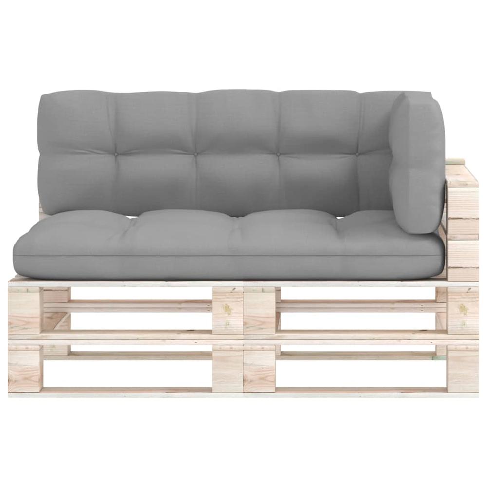 vidaXL Pallet Sofa Cushions 3 pcs Gray, 314559. Picture 3