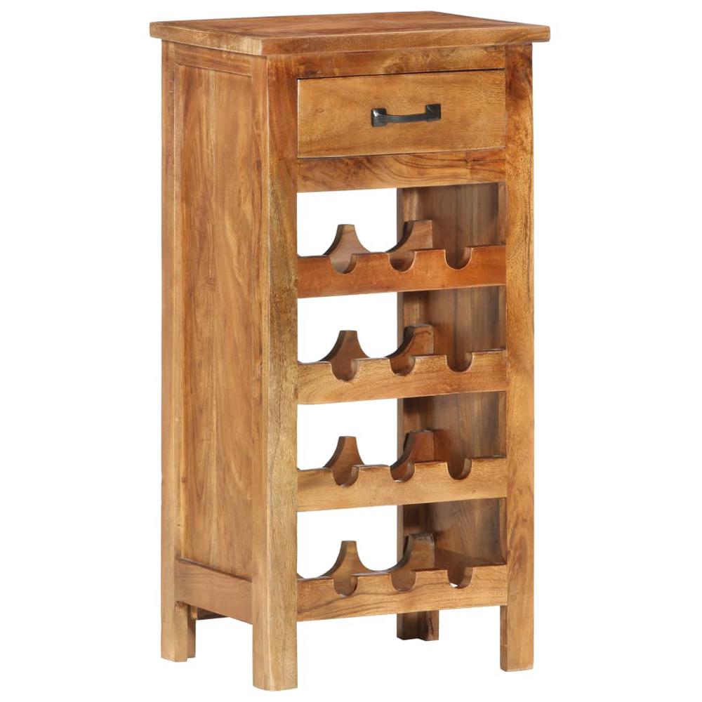 vidaXL Wine Cabinet 15.7"x11.8"x31.5" Solid Acacia Wood. Picture 12