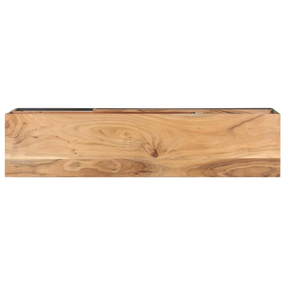 vidaXL TV Cabinet 51.2"x11.8"x17.7" Solid Acacia Wood. Picture 4
