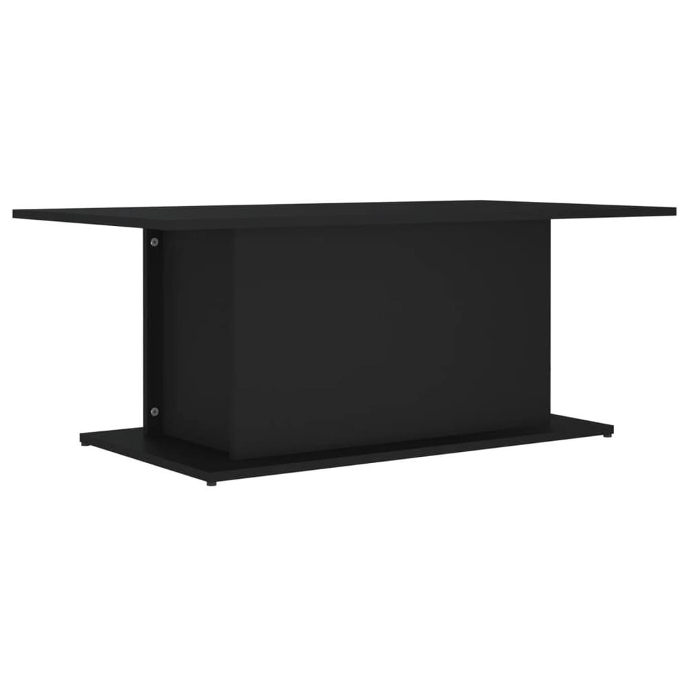 vidaXL Coffee Table Black 40.2"x21.9"x15.7" Engineered Wood. Picture 2