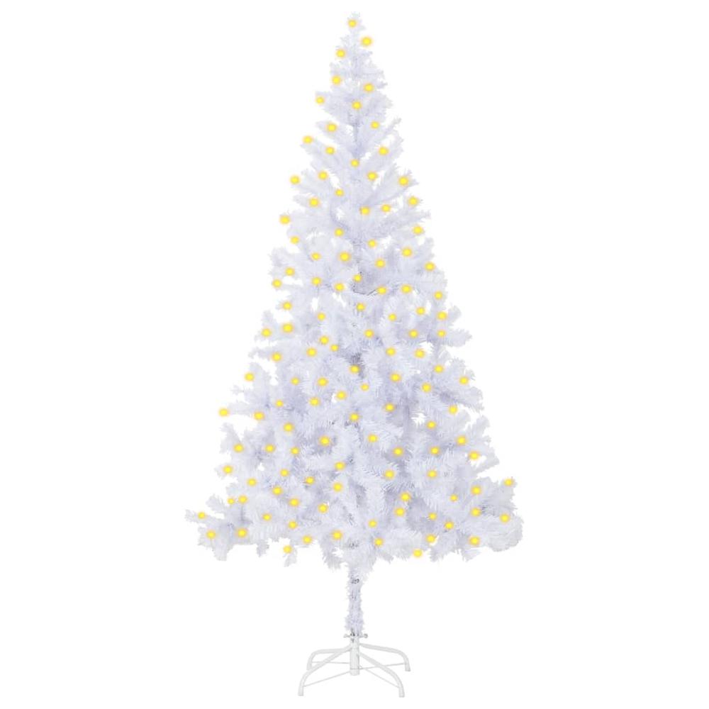 vidaXL Artificial Christmas Tree with LEDs 82.7" 910 Branches, 3077409. Picture 1