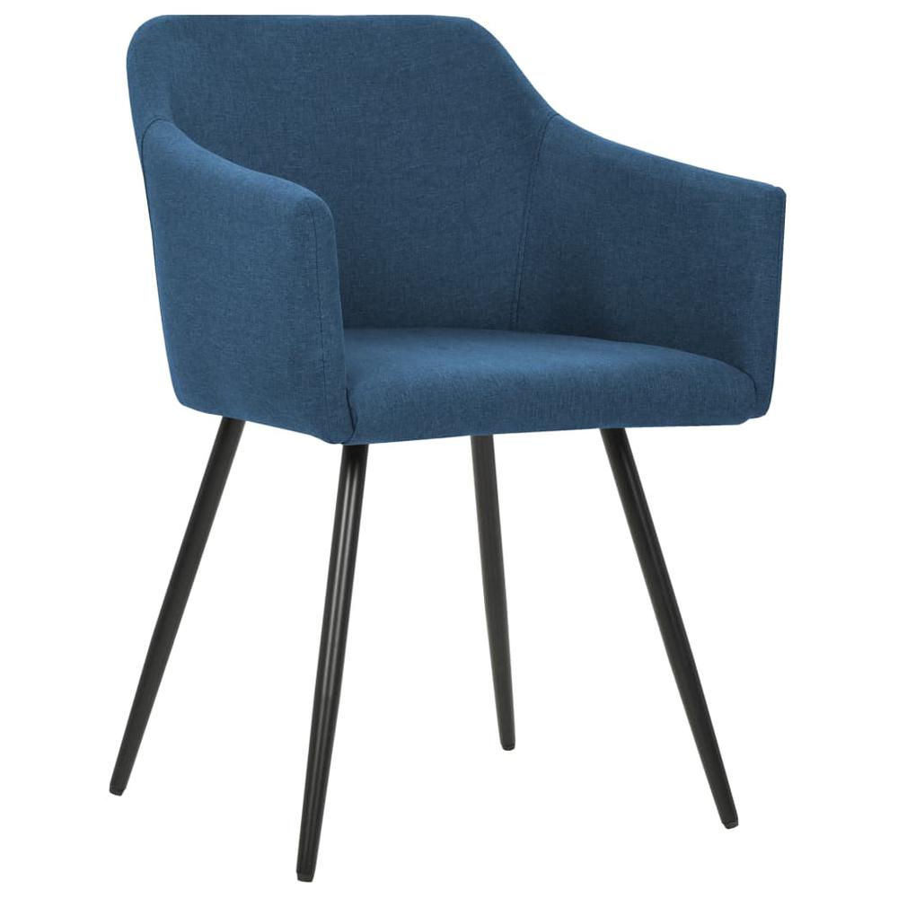 vidaXL Dining Chairs 2 pcs Blue Fabric, 323097. Picture 2