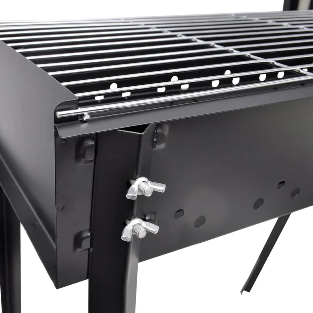 vidaXL BBQ Stand Charcoal Barbecue Square 30" x 11". Picture 4