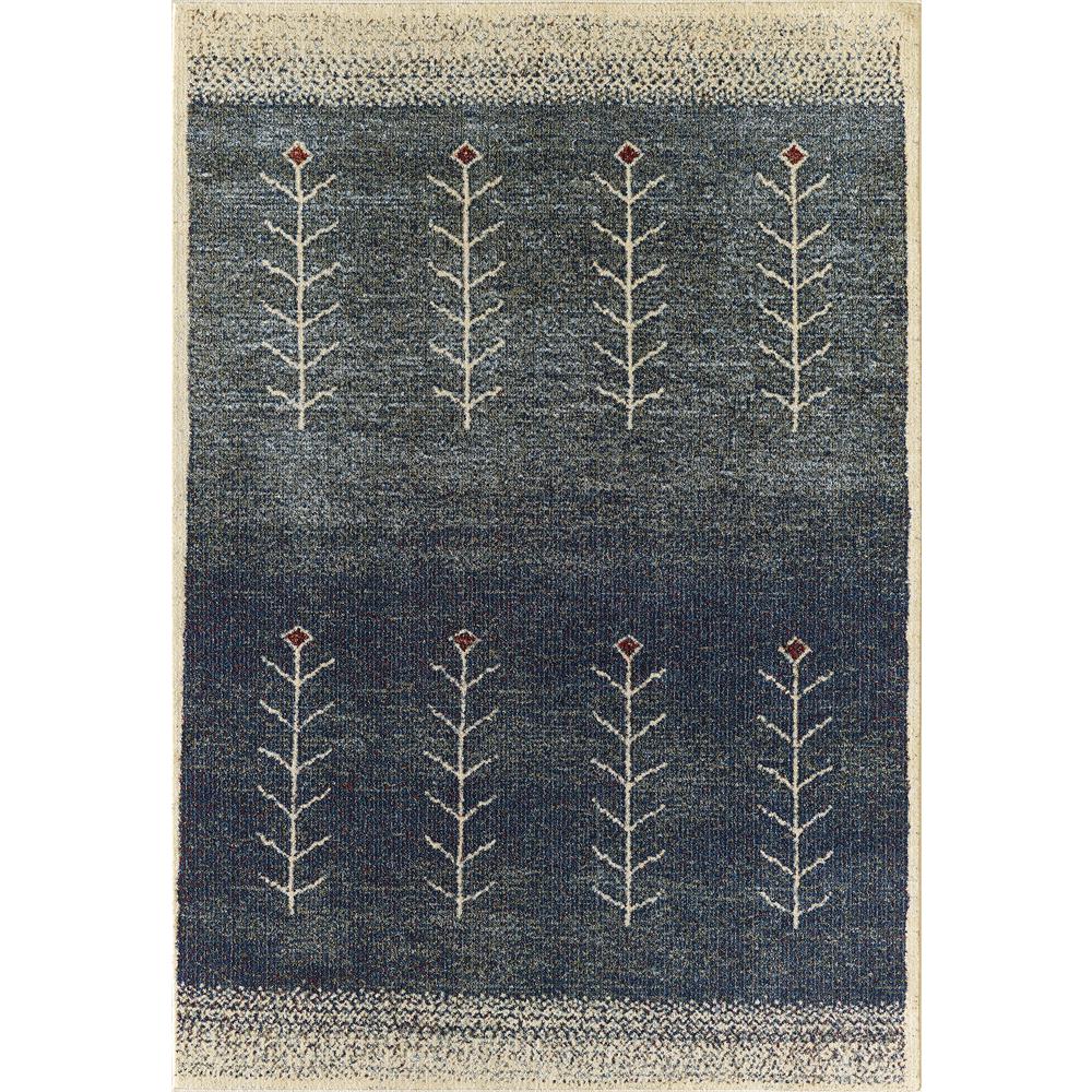 Abani Mesa MES150A Blue Southwest Pattern Area Rug - 6 x 9. The main picture.