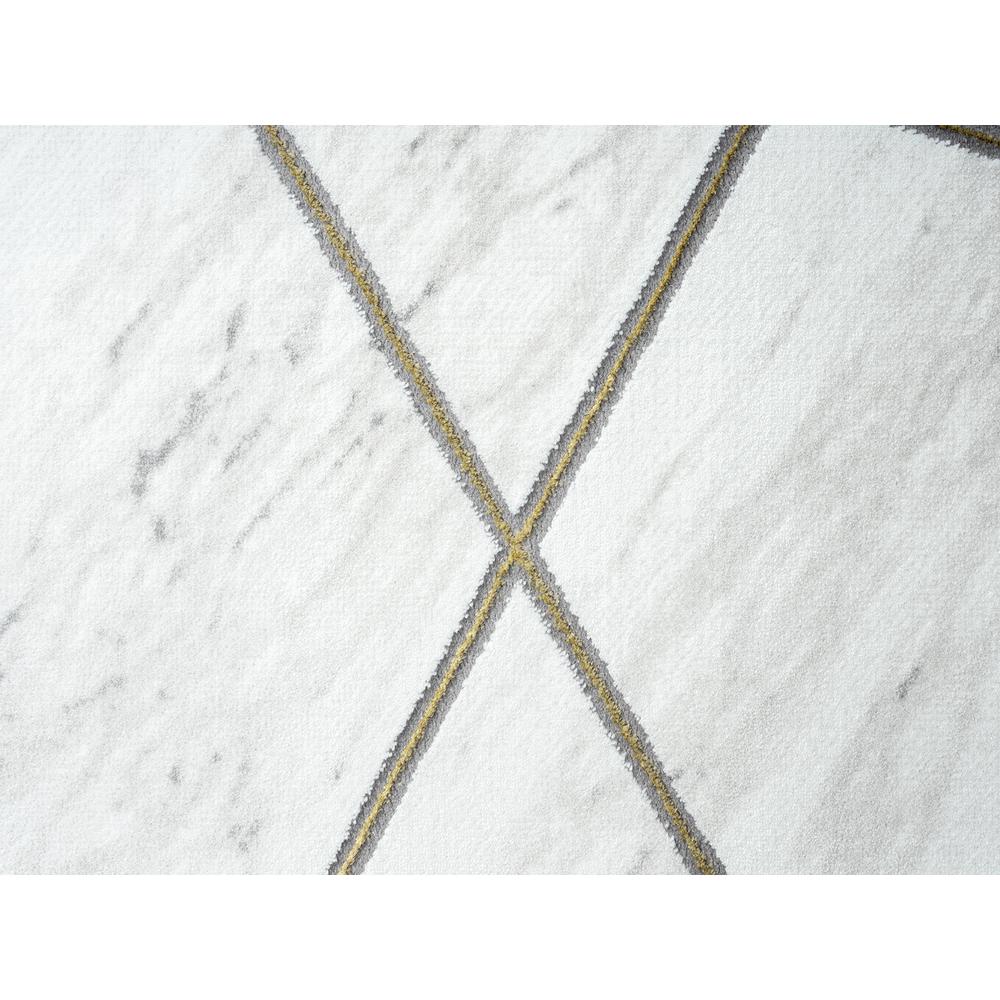 Abani Luna LUN150A Contemporary Marble Gold Lines Area Rug - 4 x 6. Picture 7
