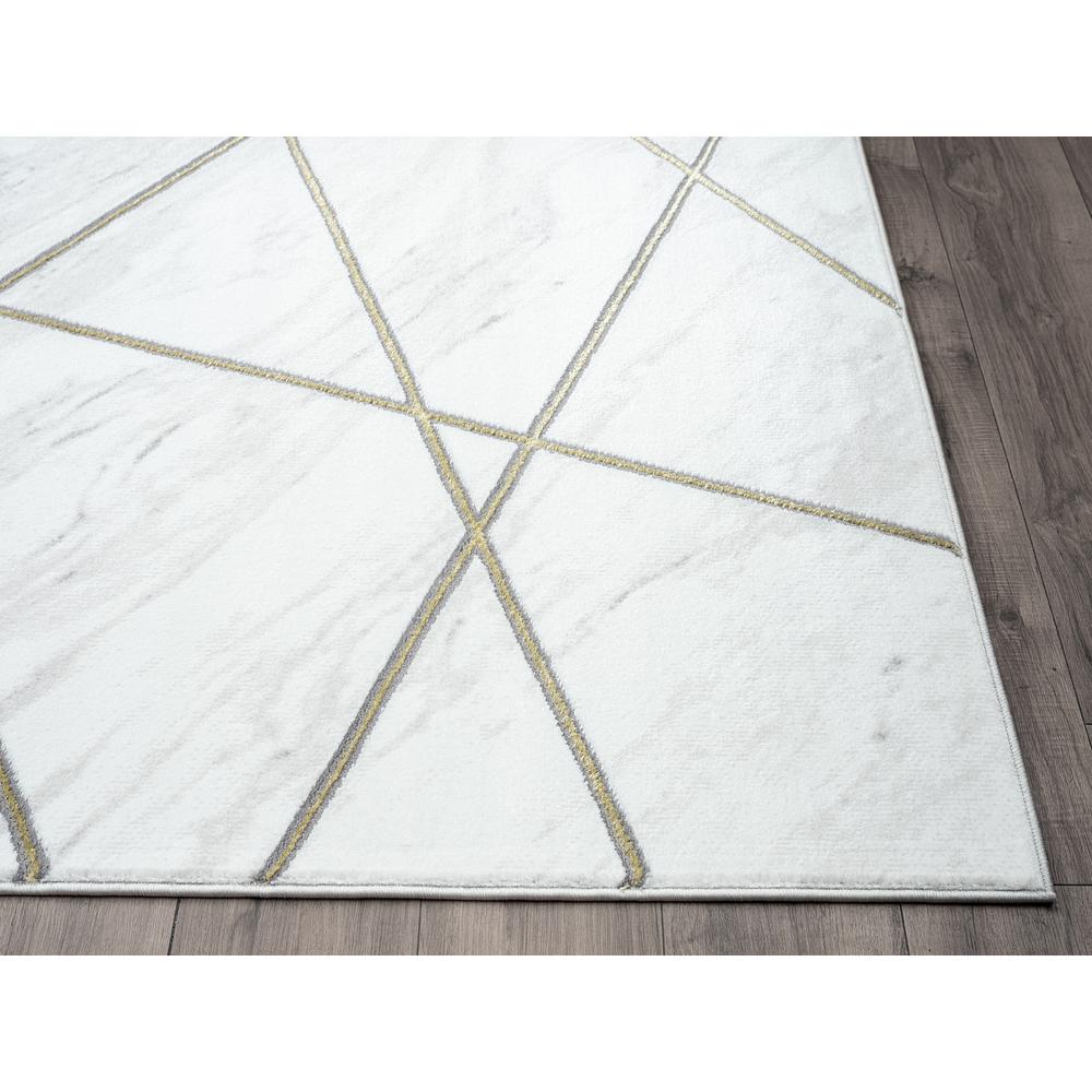 Abani Luna LUN150A Contemporary Marble Gold Lines Area Rug - 4 x 6. Picture 4