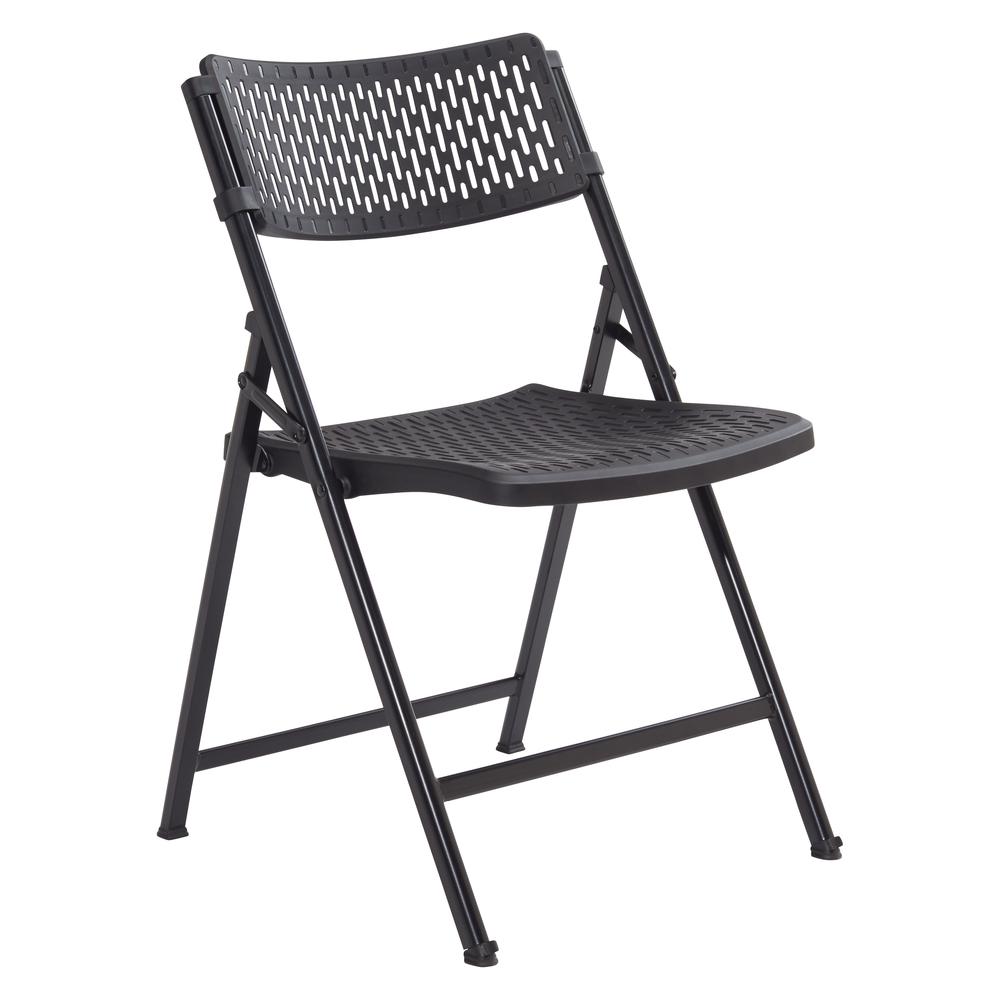 NPS® AirFlex Series Premium Polypropylene Folding Chair, Black (Pack of 4). Picture 1
