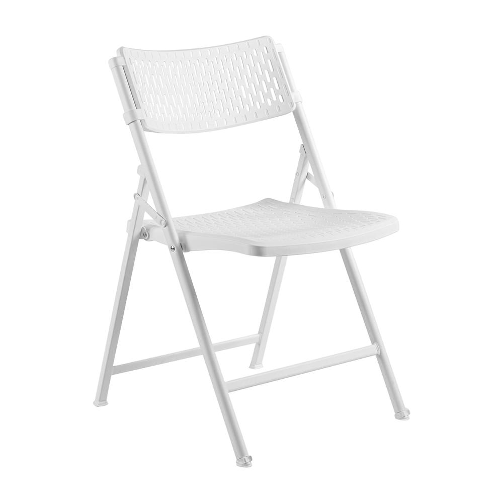 NPS® AirFlex Series Premium Polypropylene Folding Chair, White (Pack of 4). Picture 1