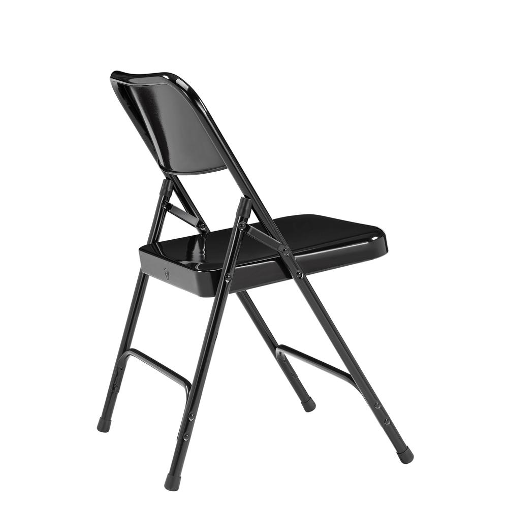 NPS® 200 Series Premium All-Steel Double Hinge Folding Chair, Black (Pack of 4). Picture 3