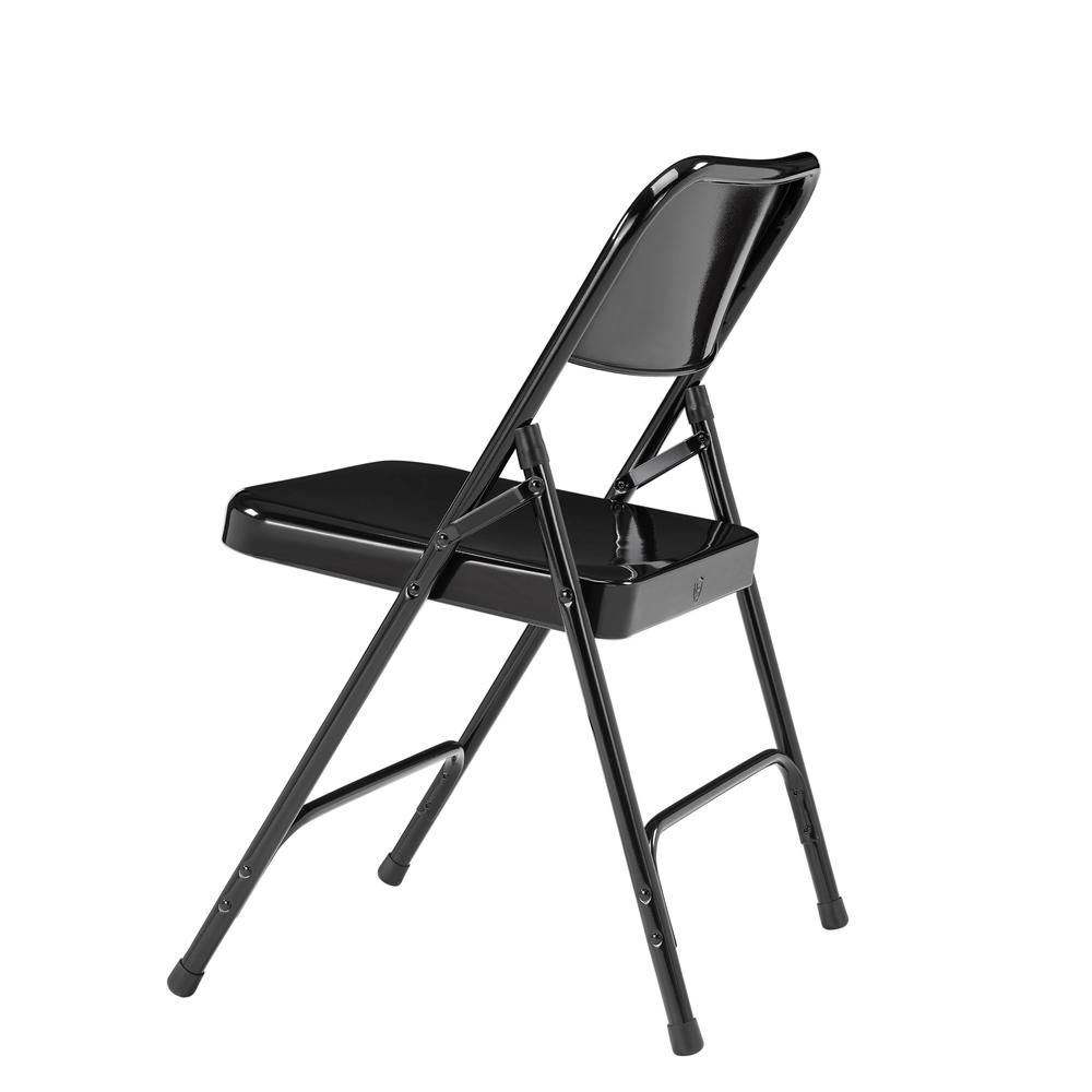 NPS® 200 Series Premium All-Steel Double Hinge Folding Chair, Black (Pack of 4). Picture 4
