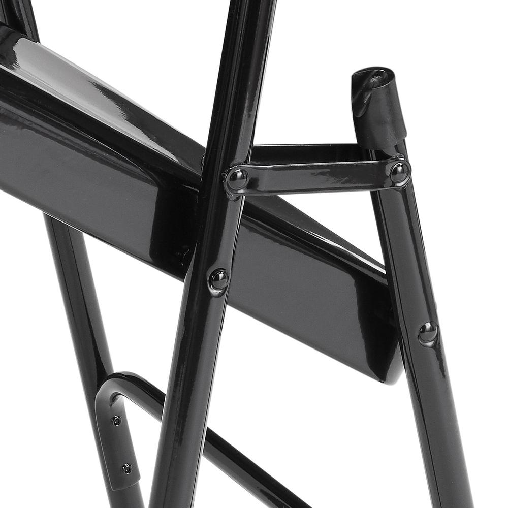 NPS® 200 Series Premium All-Steel Double Hinge Folding Chair, Black (Pack of 4). Picture 5