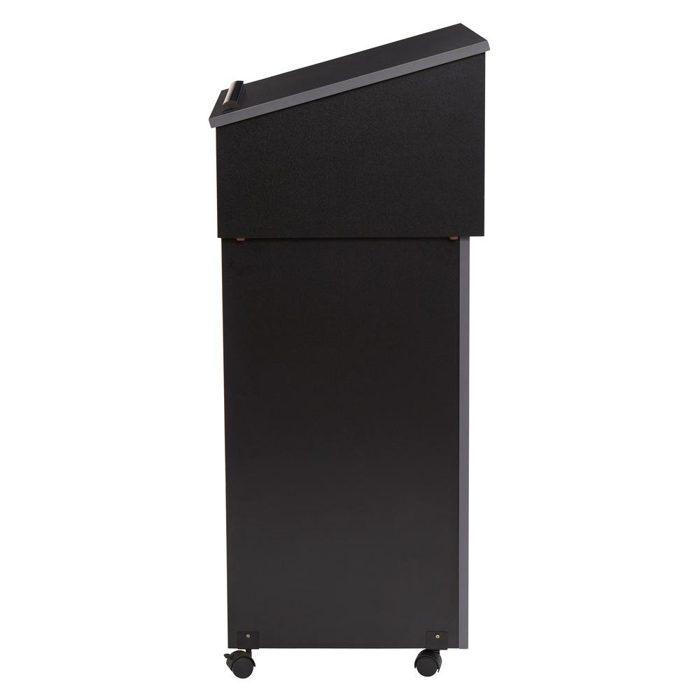 Oklahoma Sound® Tabletop Lectern with AV Cart/Lectern Base, Black. Picture 2
