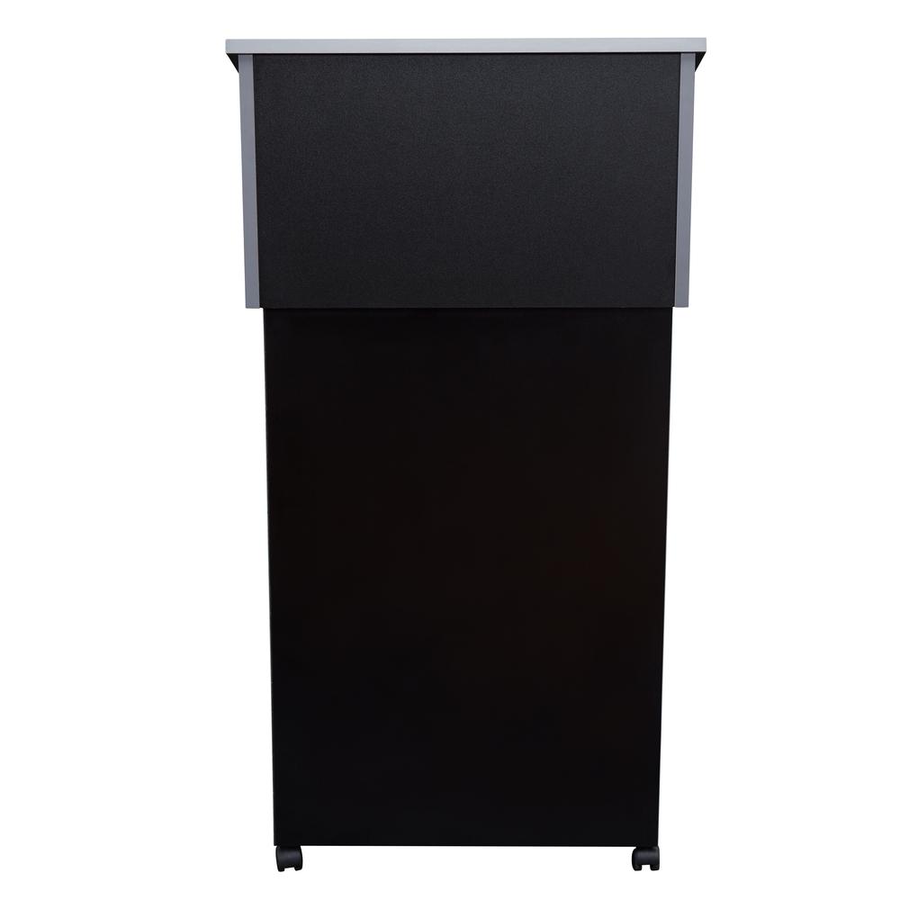 Oklahoma Sound® Tabletop Lectern with AV Cart/Lectern Base, Black. Picture 3
