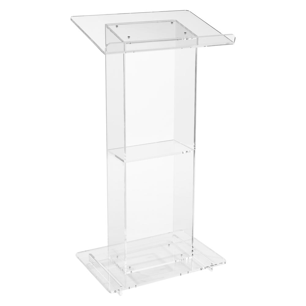 Oklahoma Sound® Clear Acrylic Lectern with Shelf. Picture 2