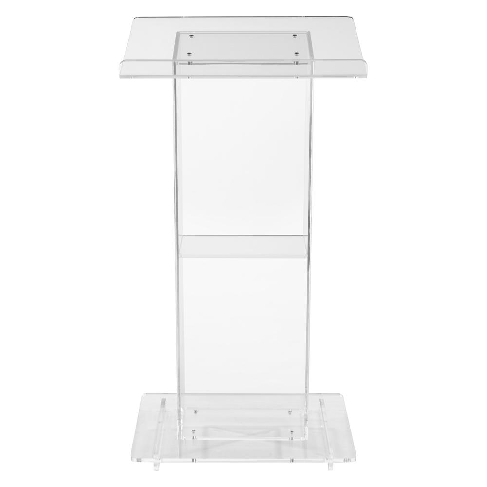 Oklahoma Sound® Clear Acrylic Lectern with Shelf. Picture 4