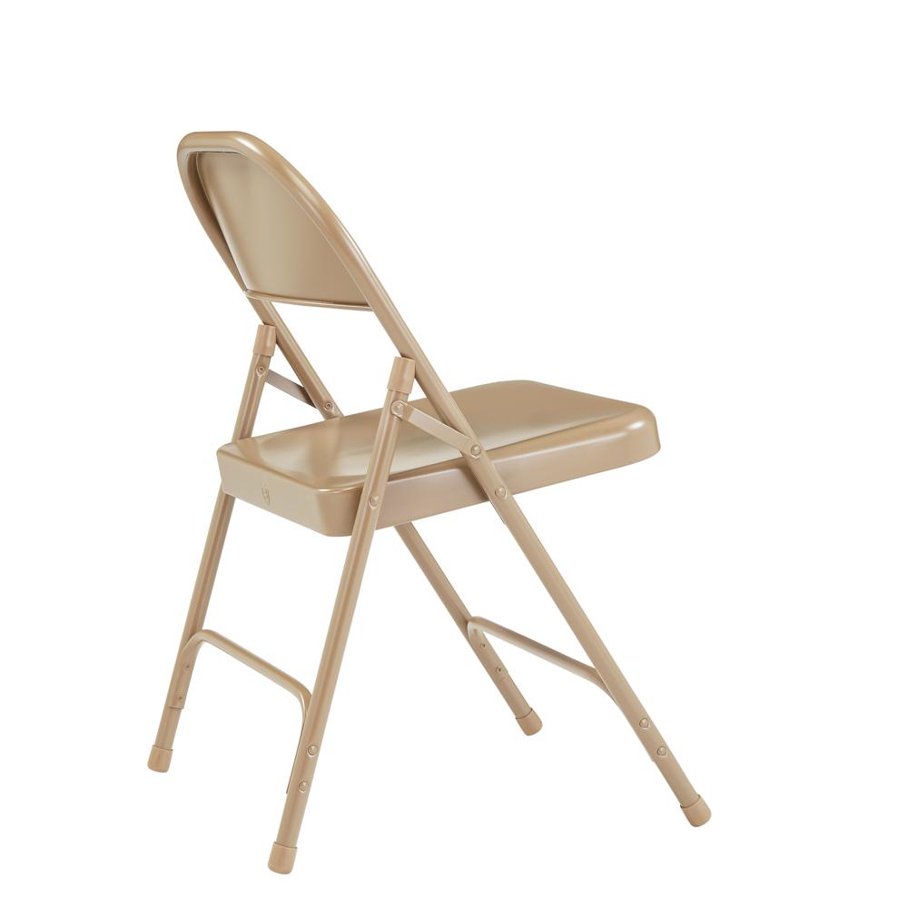 NPS® 50 Series All-Steel Folding Chair, Beige (Pack of 4). Picture 3