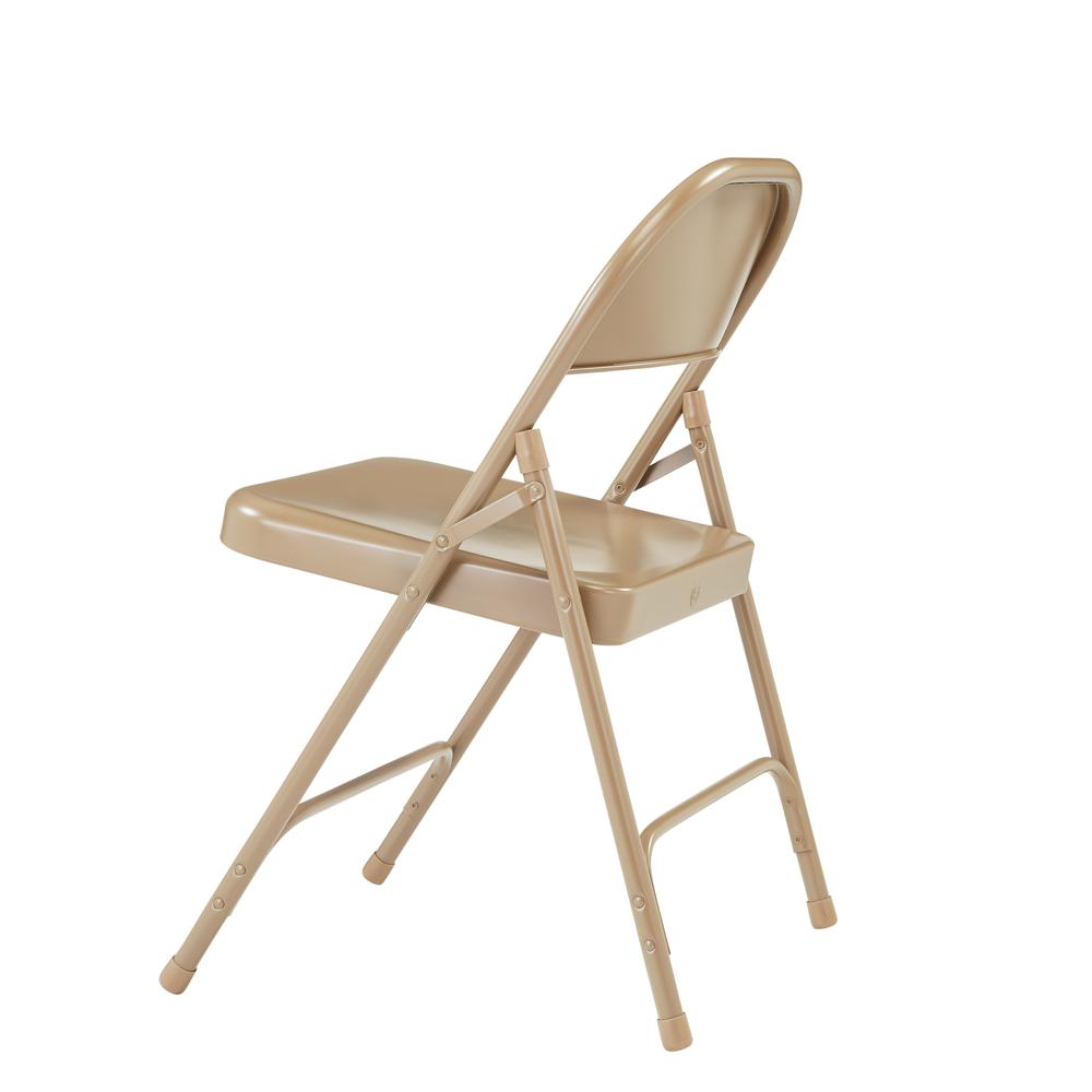 NPS® 50 Series All-Steel Folding Chair, Beige (Pack of 4). Picture 4