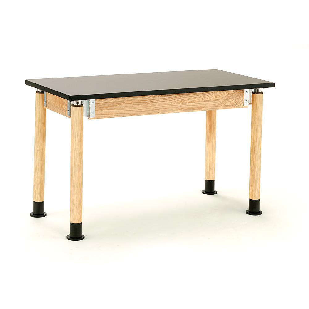 NPS® Signature Science Lab Table, Oak, 24 x 48, Chemical Resistant Top,. Picture 4