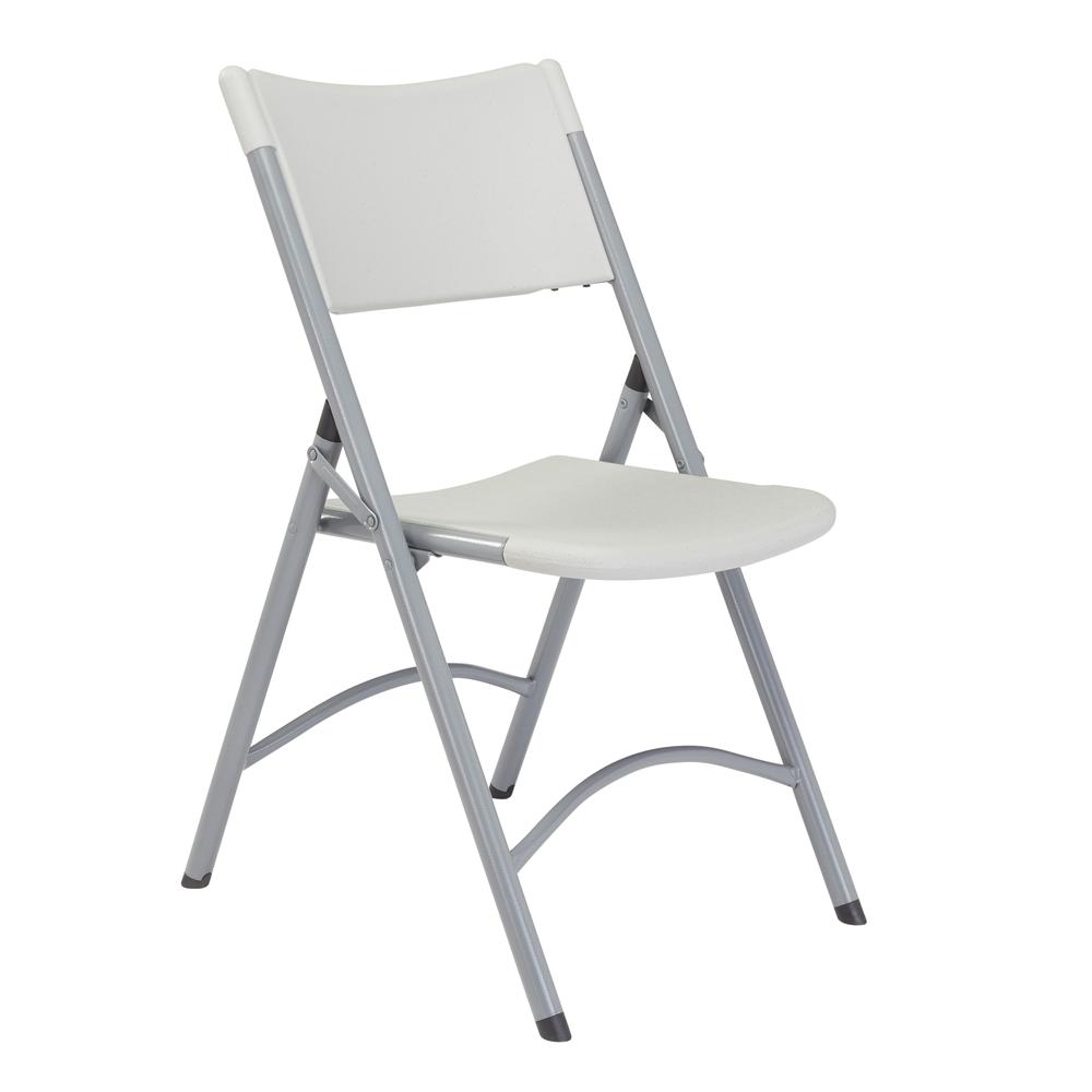 NPS® 600 Series Heavy Duty Plastic Folding Chair, Speckled Grey (Pack of 4). Picture 1
