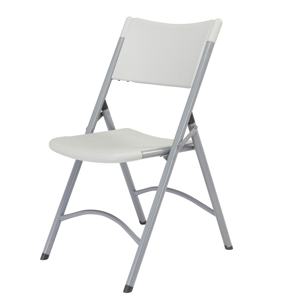 NPS® 600 Series Heavy Duty Plastic Folding Chair, Speckled Grey (Pack of 4). Picture 2