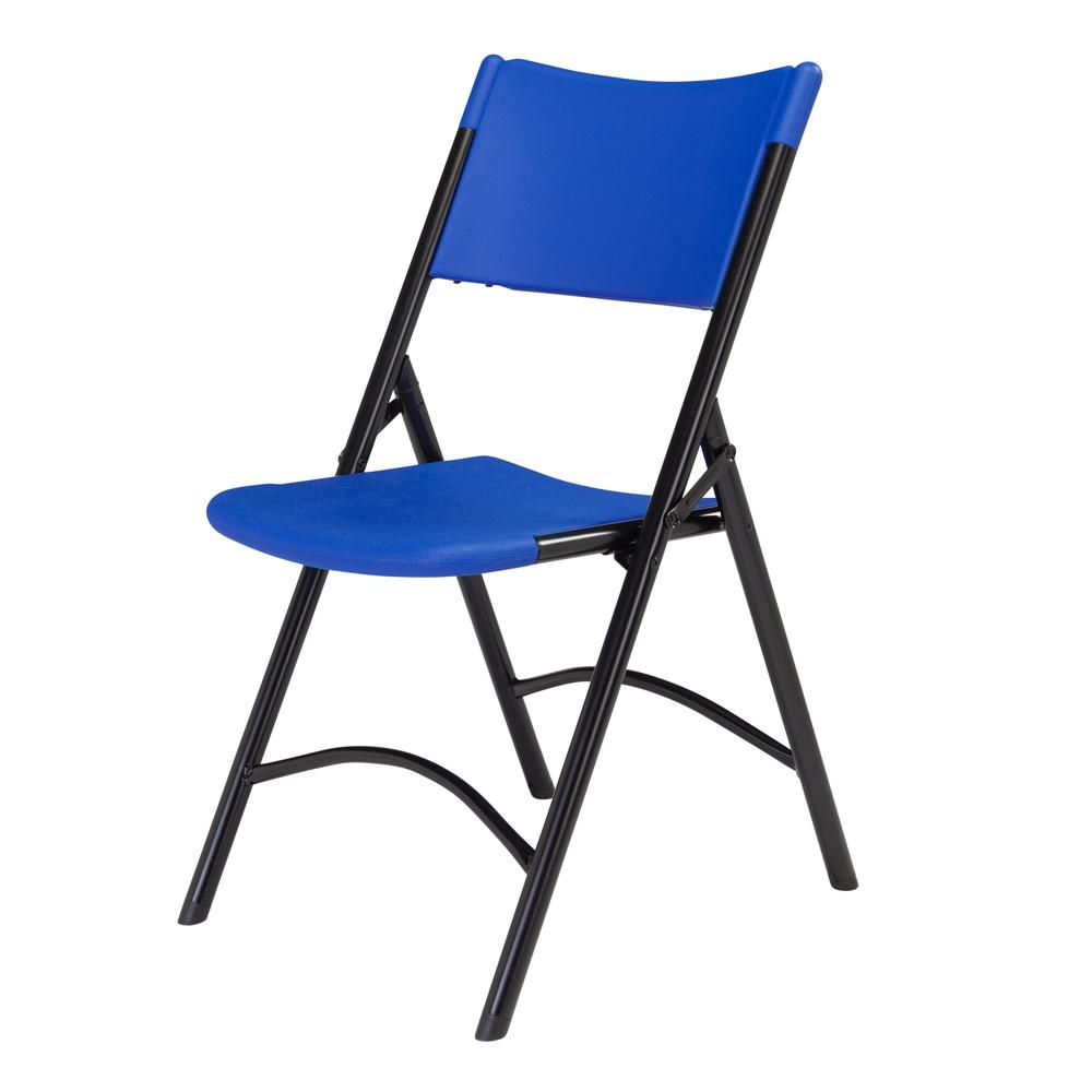 NPS® 600 Series Heavy Duty Plastic Folding Chair, Blue (Pack of 4). Picture 2