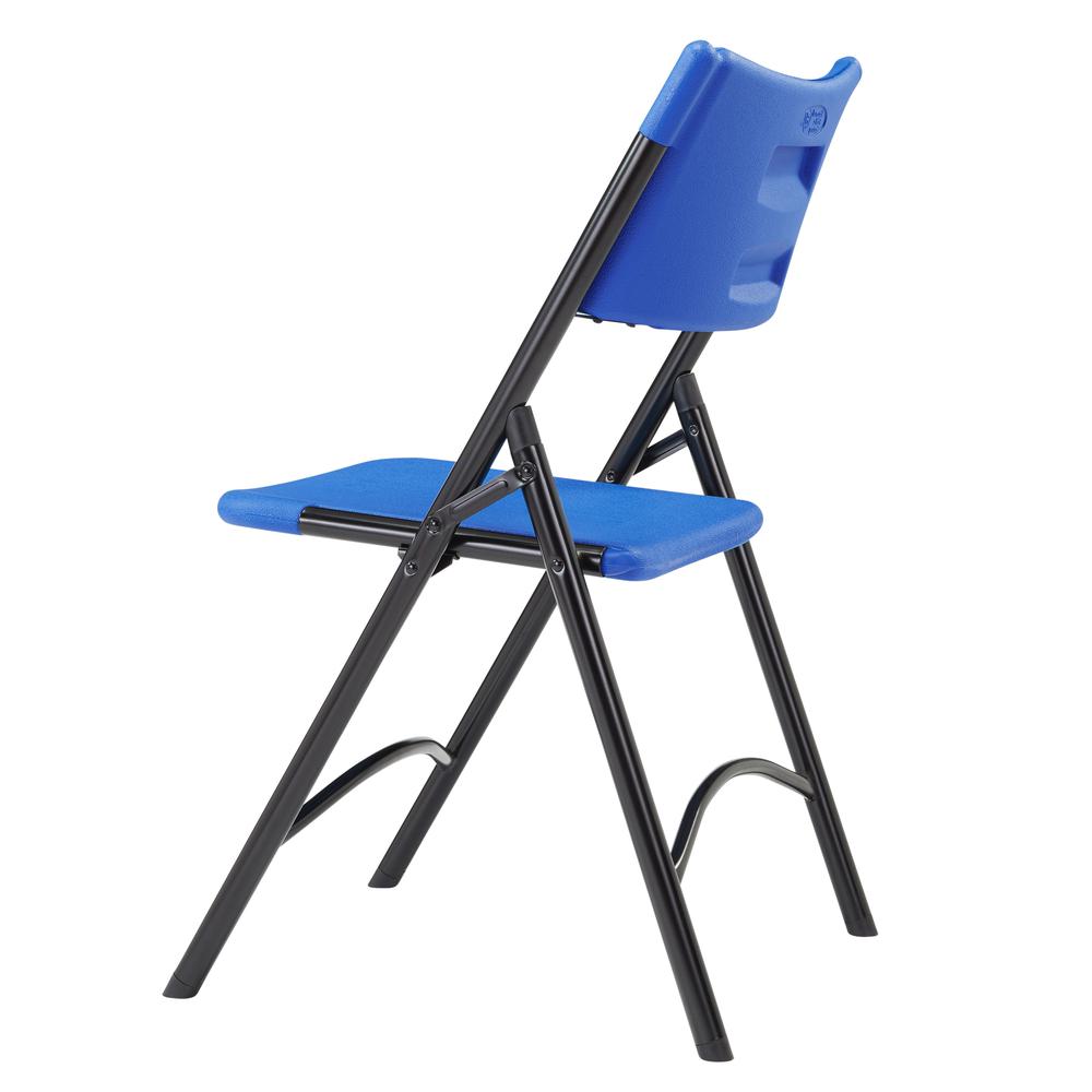 NPS® 600 Series Heavy Duty Plastic Folding Chair, Blue (Pack of 4). Picture 4