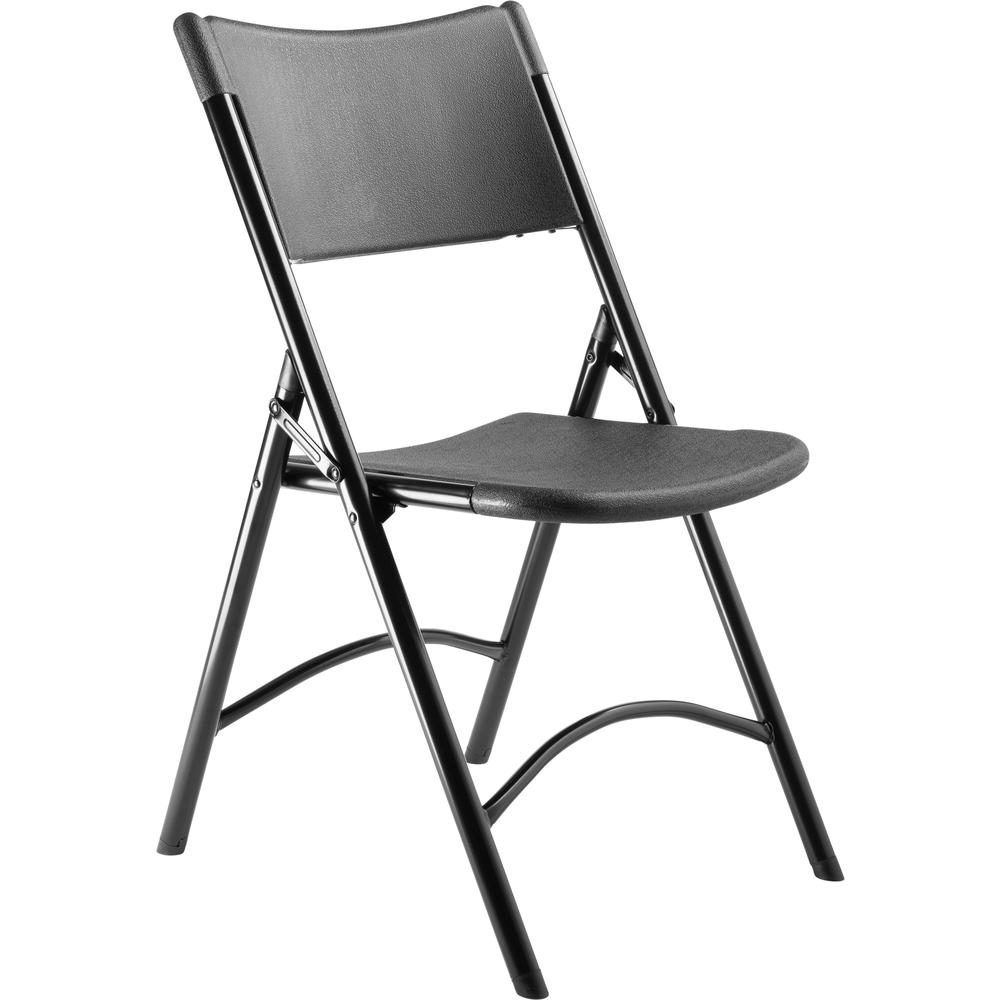 NPS® 600 Series Heavy Duty Plastic Folding Chair, Black (Pack of 4). Picture 1