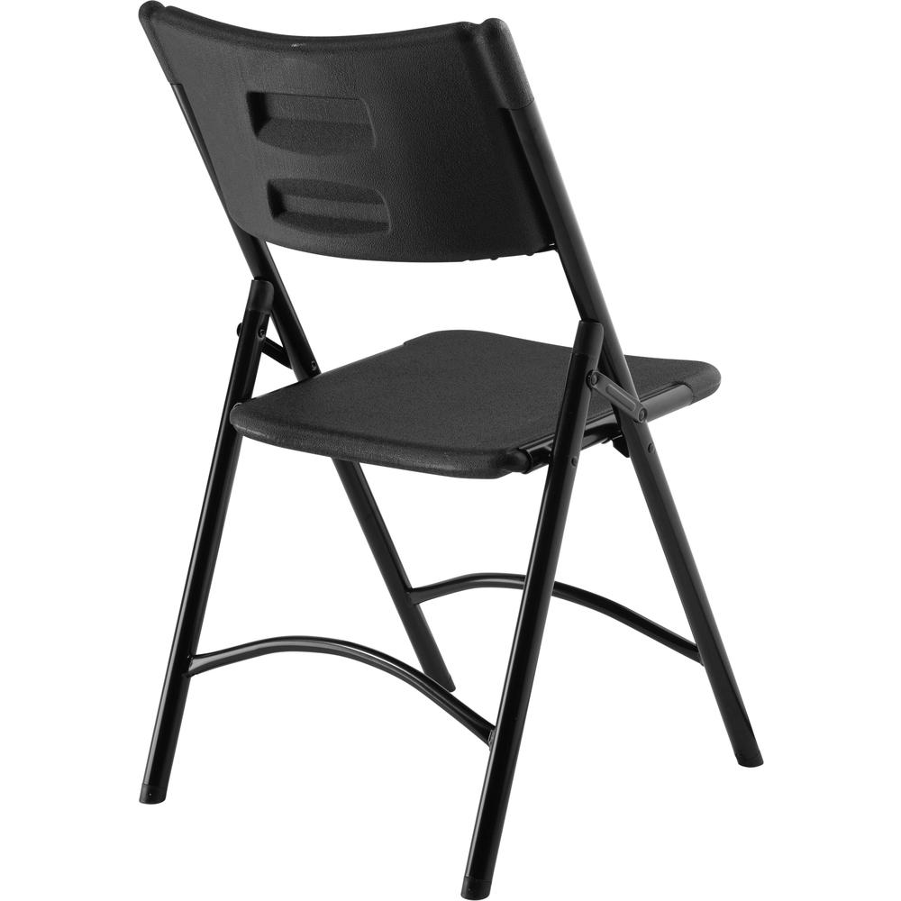 NPS® 600 Series Heavy Duty Plastic Folding Chair, Black (Pack of 4). Picture 5