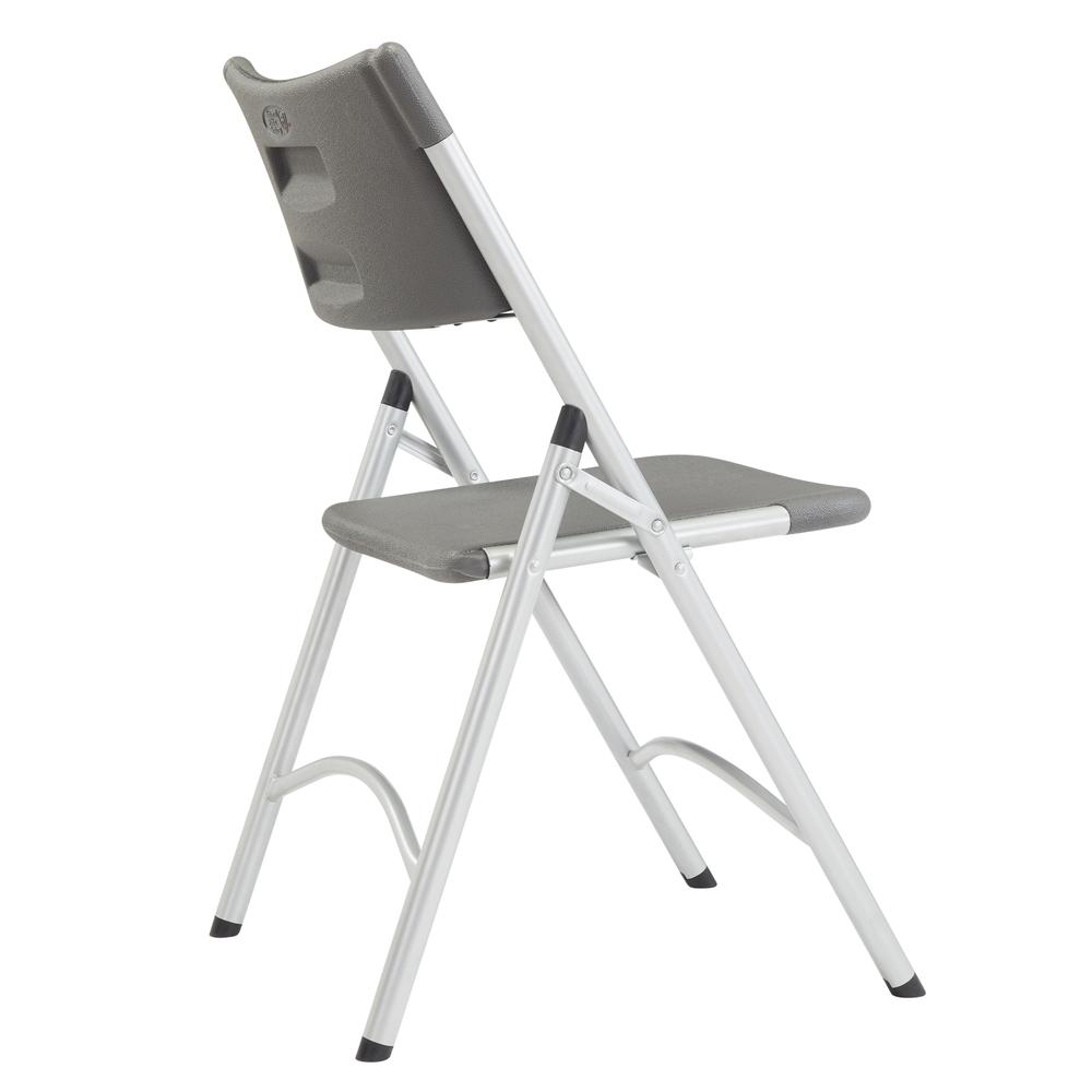 NPS® 600 Series Heavy Duty Plastic Folding Chair, Charcoal Slate (Pack of 4). Picture 3