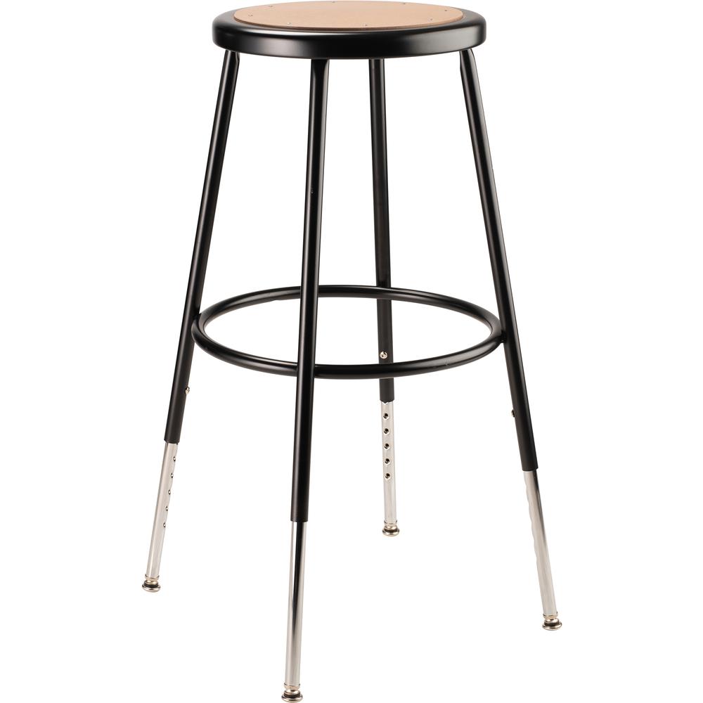 NPS® 25"-33" Height Adjustable Heavy Duty Steel Stool, Black. The main picture.