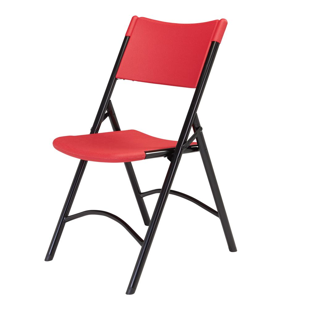 NPS® 600 Series Premium Resin-Plastic Folding Chair, Red (Pack of 4). Picture 2