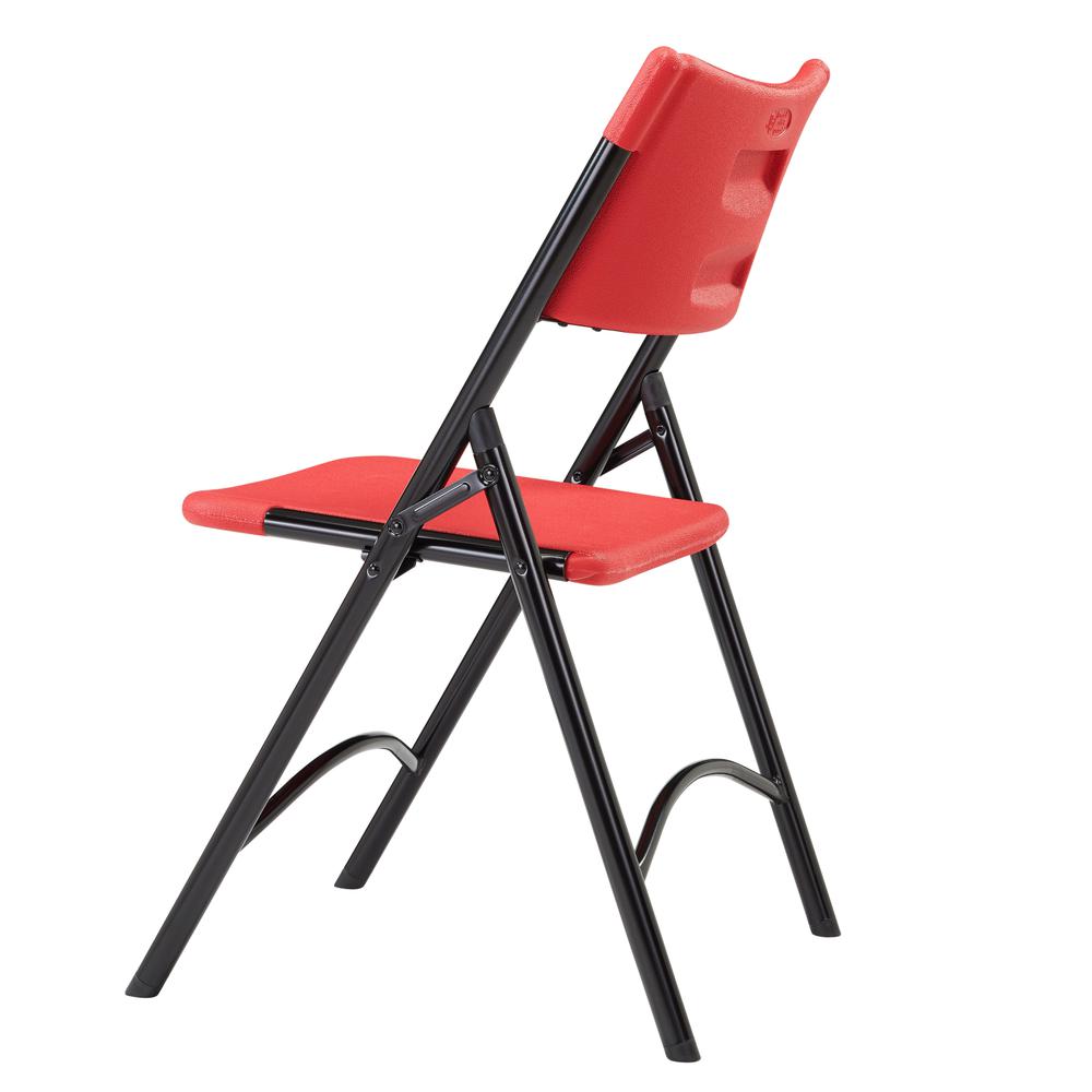 NPS® 600 Series Premium Resin-Plastic Folding Chair, Red (Pack of 4). Picture 4