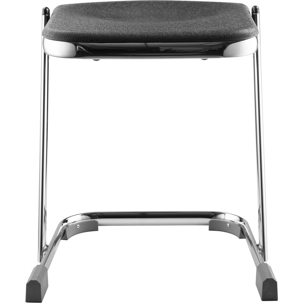 NPS® 18" Elephant Z-Stool, Black Seat  and Chrome Frame. Picture 1