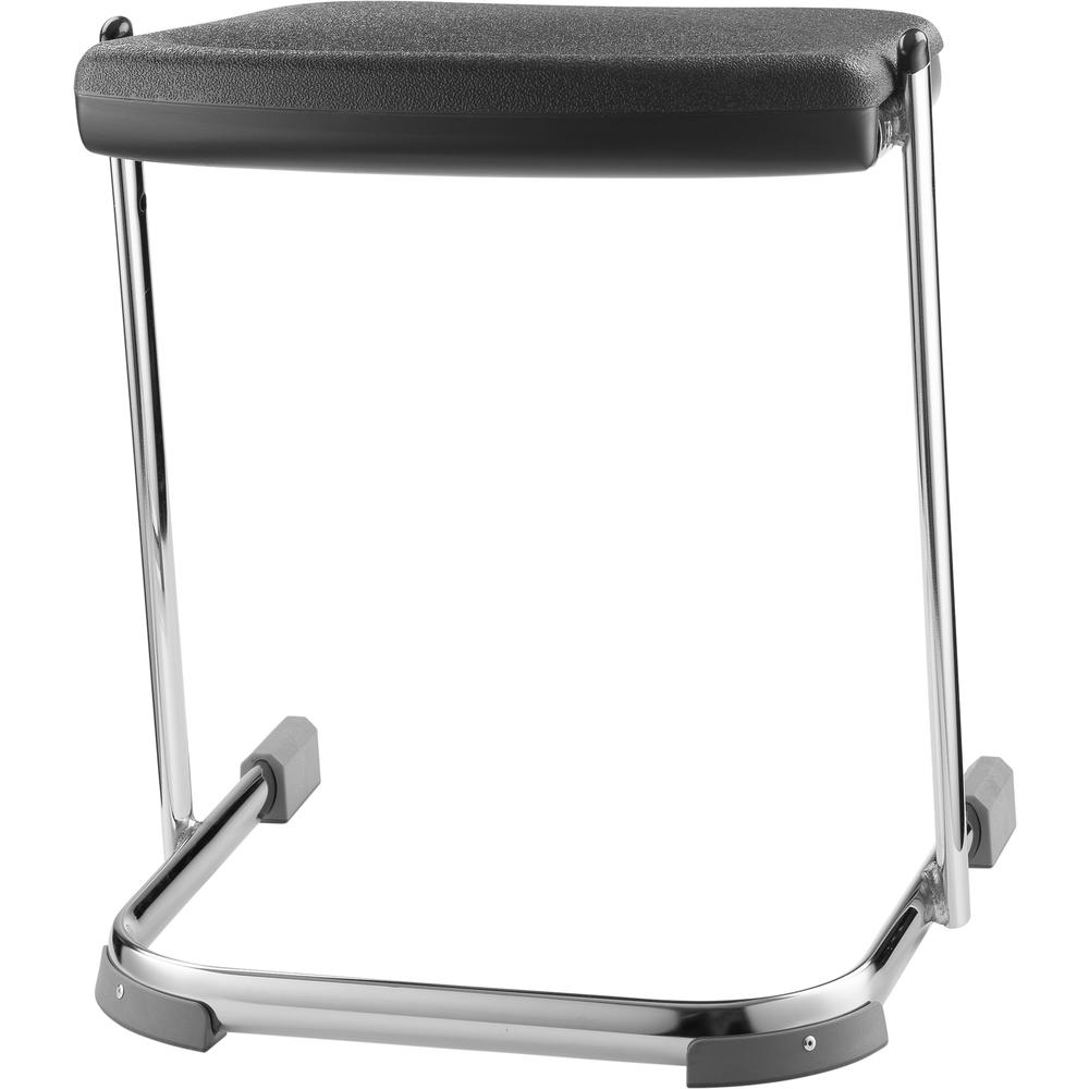 NPS® 18" Elephant Z-Stool, Black Seat  and Chrome Frame. Picture 3