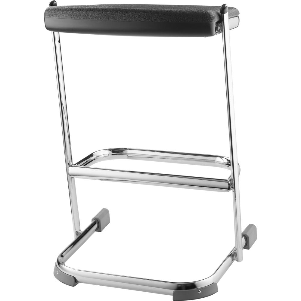 NPS® 24" Elephant Z-Stool, Black Seat and Chrome Frame. Picture 3