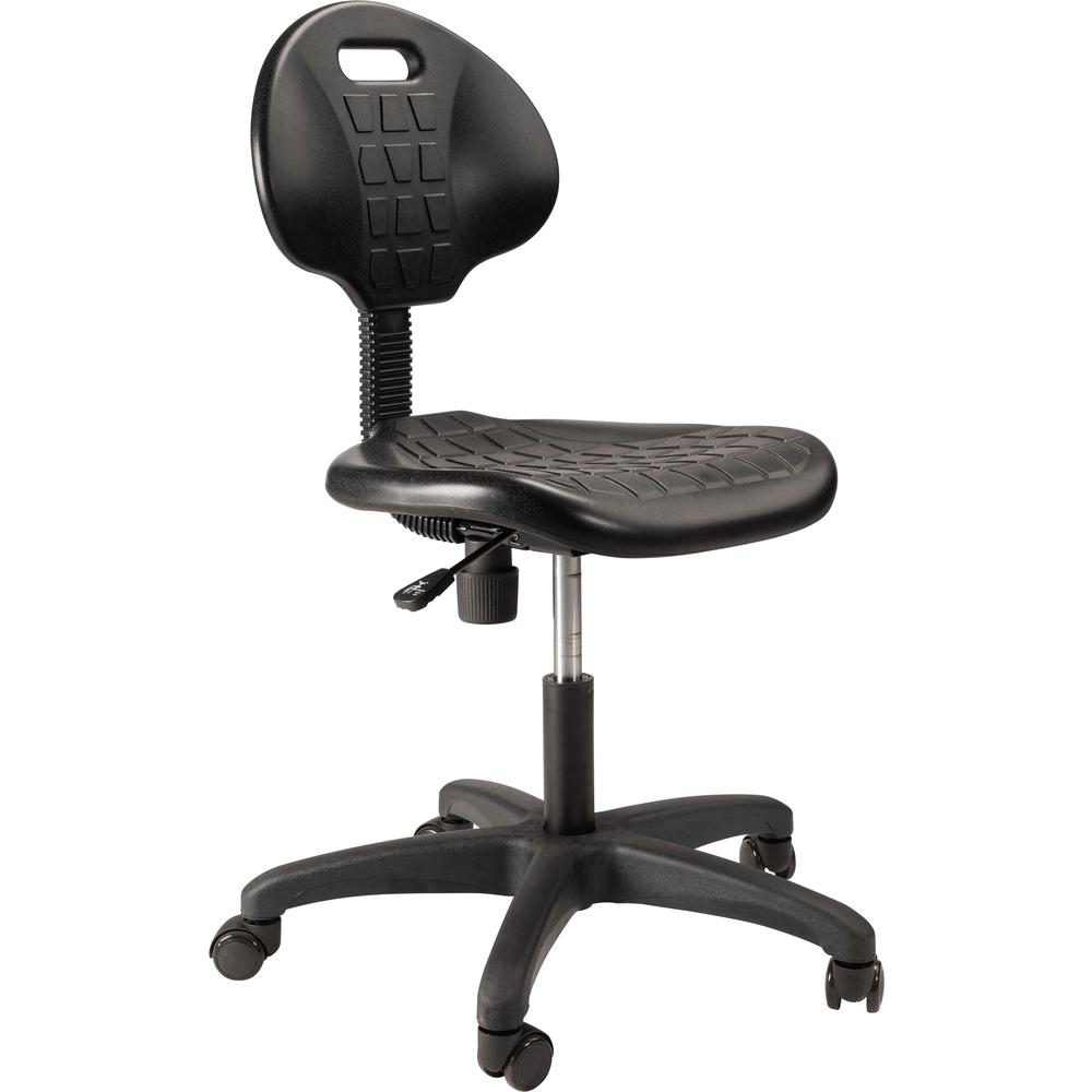 NPS® Polyurethane Task Chair, 16"-21" Height, Black. Picture 1
